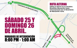 Seidum Colima hará montaje de trabes en el Entronque Minatitlán, hoy sábado y domingo